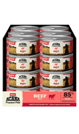 Acana premium pate wołowina dla kotów 24 x 85g